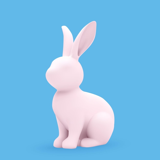 Conejos decorativos 3D para el diseño de Pascua