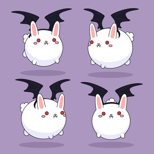 Vector conejos vampiros