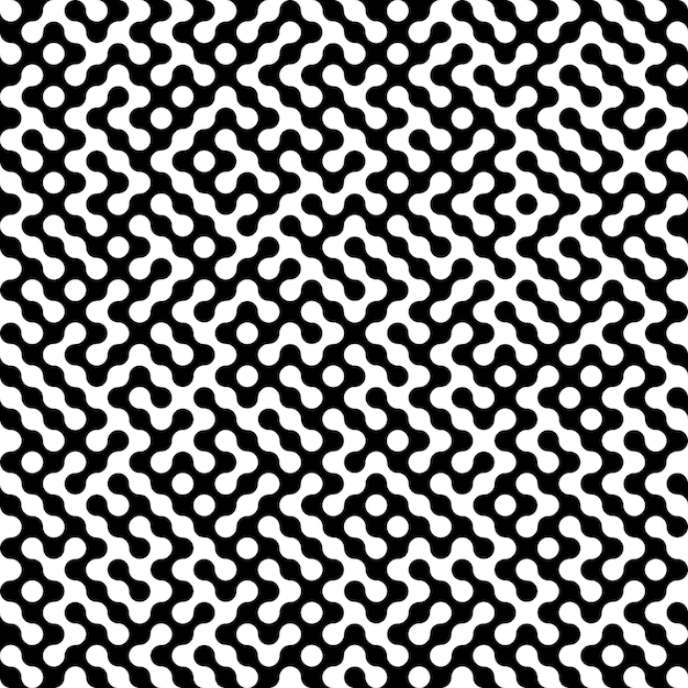 Conexión de bola metabólica en blanco y negro sin costuras fondo abstracto puntos conectados