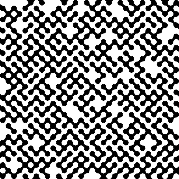 Conexión de bola metabólica en blanco y negro sin costuras fondo abstracto puntos conectados