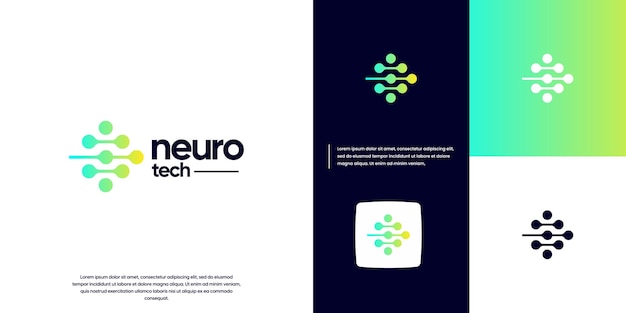 conexión de circuitos neuronales tecnología digital plantilla gráfica vectorial de estilo simple
