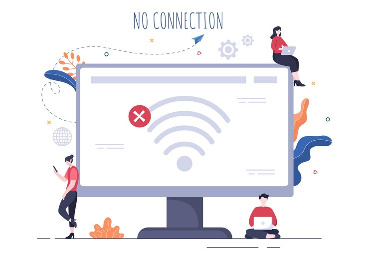 Vector conexión inalámbrica perdida o cable desconectado, internet sin señal wifi, página no encontrada en la pantalla del teléfono inteligente. ilustración de vector de fondo