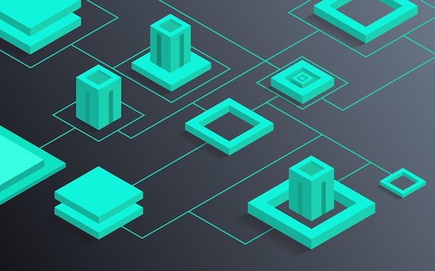 Vector conexión a internet, cifrado de datos, almacenamiento seguro de datos, flujo de datos, fondo isométrico