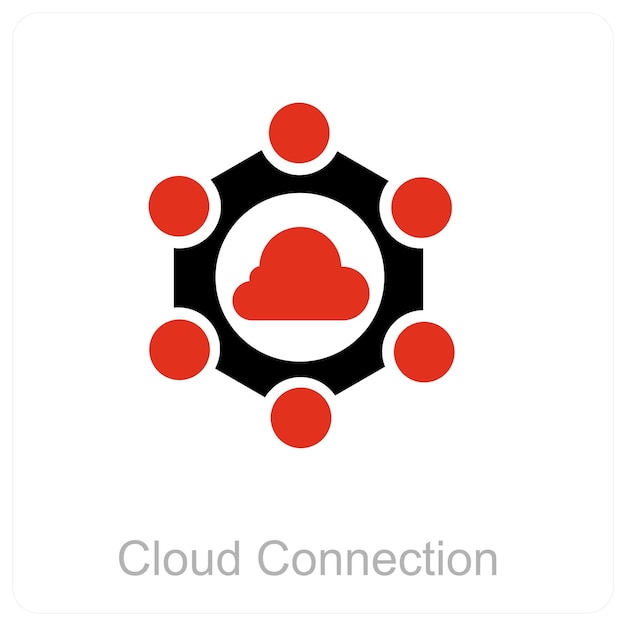 conexión a la nube y concepto de icono de grandes datos