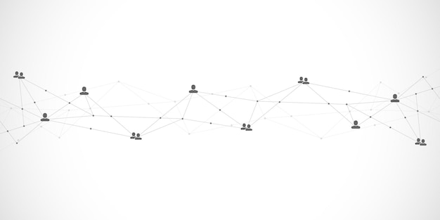 Conexión de personas y concepto de comunicación ilustración de vector de red social