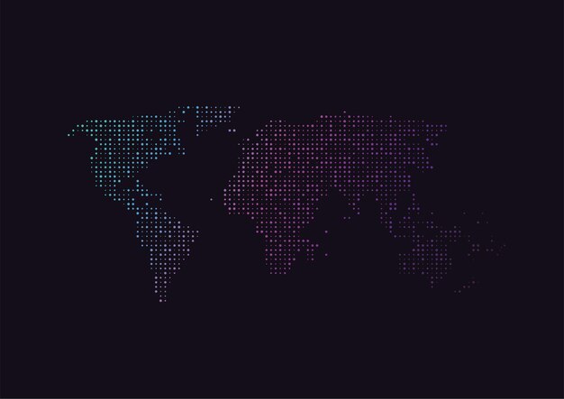 Conexión de red global Concepto de composición de puntos y líneas del mapa mundial de negocios globales Ilustración vectorial