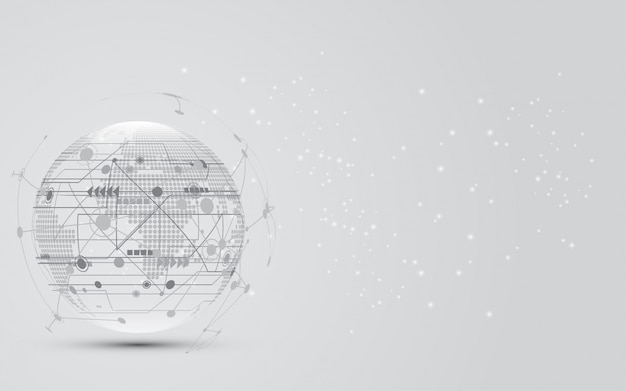 Conexión de red global Mapa del mundo antecedentes tecnológicos abstractos