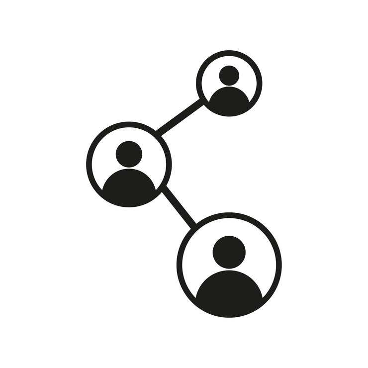 Vector conexión de red social concepto de negocio comunicación de personas de negocios concepto de trabajo en equipo