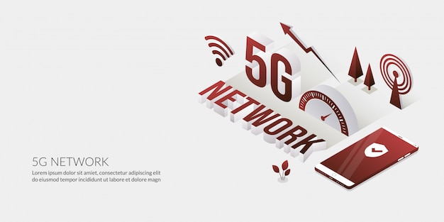 Conexión de red, la tecnología de internet de ultra alta velocidad con texto 3D.