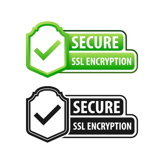 Conexión segura Escudo SSL protegido Certificado https ícono de privacidad Seguro SSL