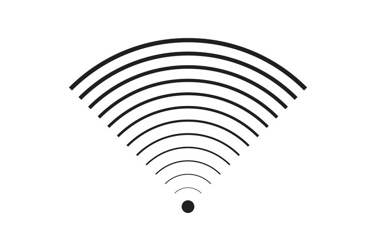 Vector conexión de señal de símbolo wi fi señal de tecnología de internet inalámbrica vectorial icono de comunicación de red wifi