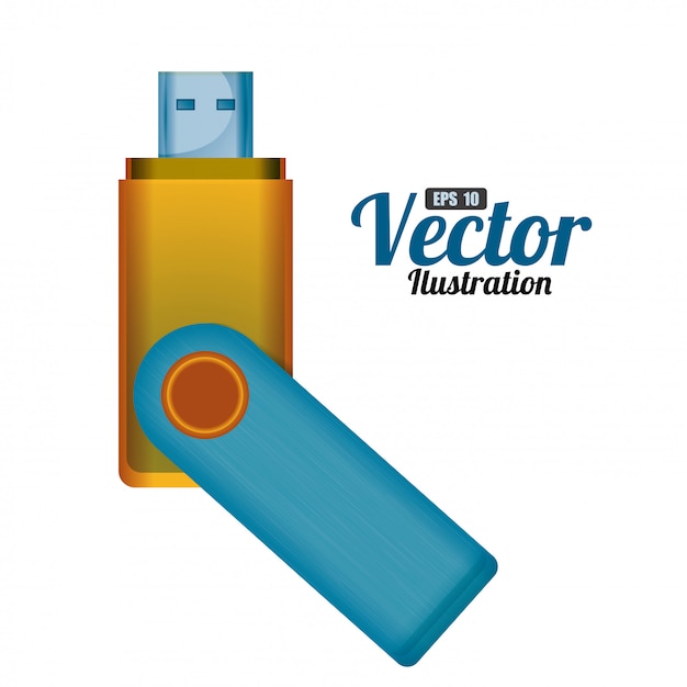 Vector conexión usb