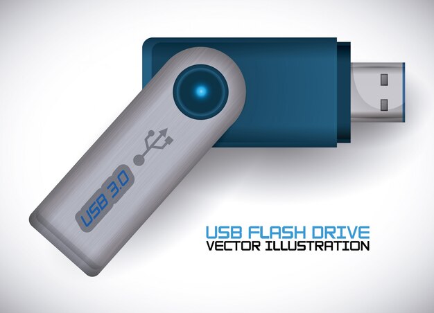 Vector conexión usb