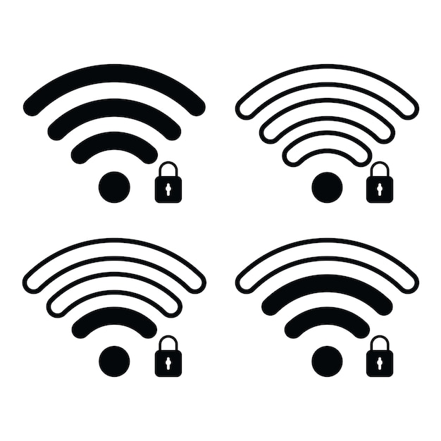 conexión wifi a Internet conjunto icono diseño de logotipo ilustración de plantilla vectorial EPS 10