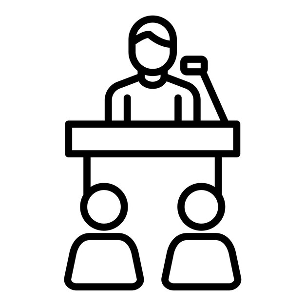 Conferencia de estilo de ilustración vectorial