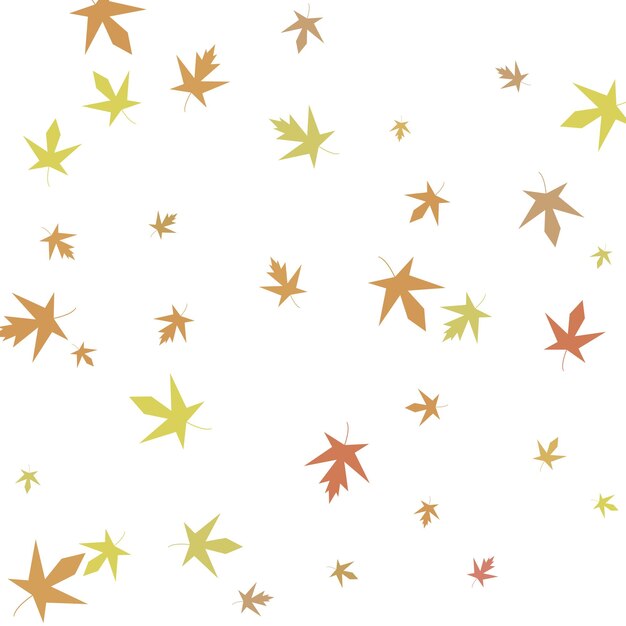 Confeti de arce de otoño Fondo de otoño simple con hojas de arce Vector