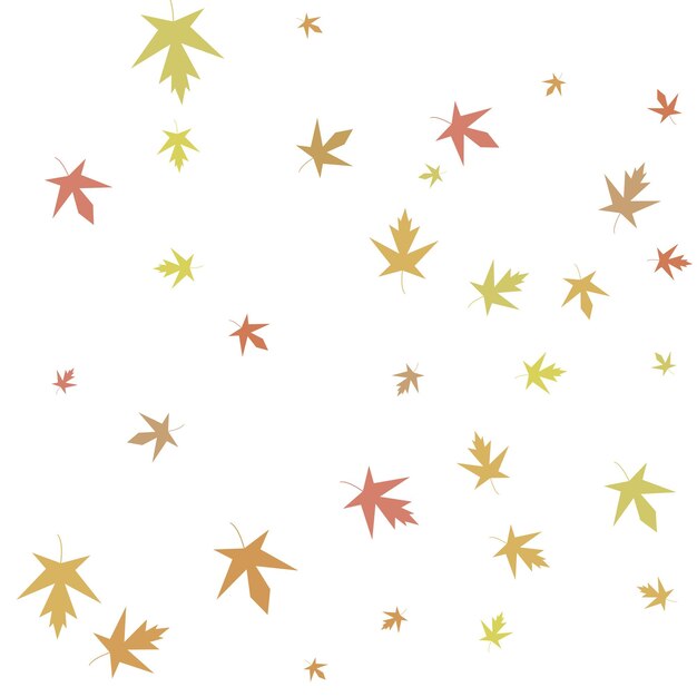 Confeti de arce de otoño Fondo de otoño simple con hojas de arce Vector
