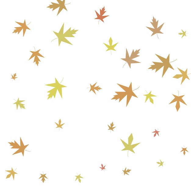Confeti de arce de otoño Fondo de otoño simple con hojas de arce Vector
