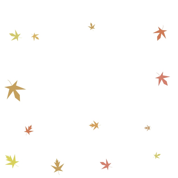 Confeti de arce de otoño Fondo de otoño simple con hojas de arce Vector