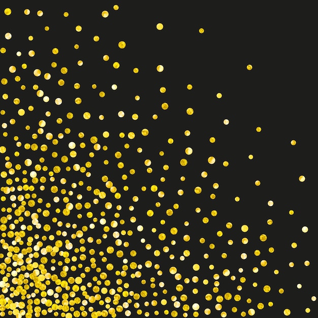 Confeti de brillo dorado con puntos