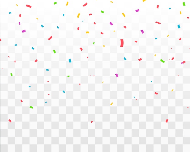 Confeti de colores aislados. Ilustración vectorial