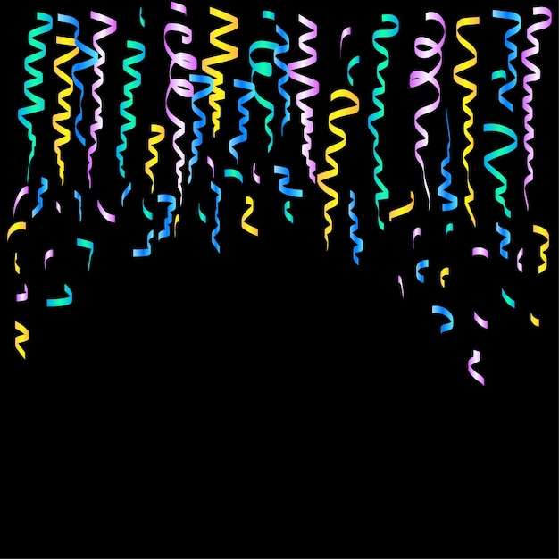 confeti de colores. Confeti de fondo de cumpleaños de fiesta. sorpresa festiva. ilustración vectorial