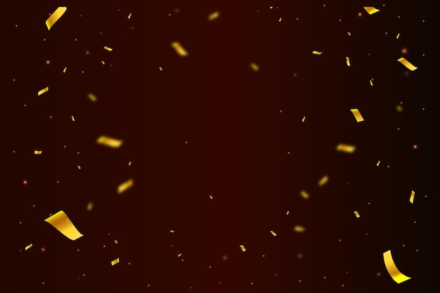 Confeti dorado cayendo sobre un fondo oscuro
