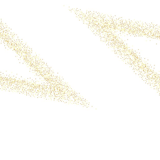 Confeti dorado sobre rojo. Partículas De Polvo De Oro Aisladas. Borde de lámina. Telón de fondo de aniversario geométrico. Bokeh redondo vectorial. Fondo iridiscente abstracto. Tarjeta de cumpleaños fluida. Telón de fondo nupcial al azar.