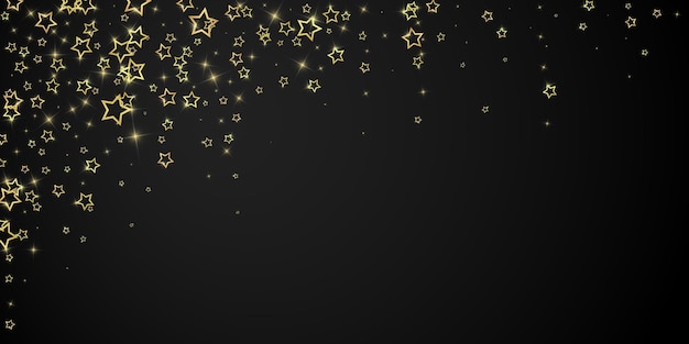 Confeti de estrellas brillantes de oro