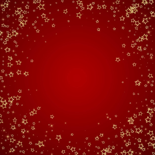 Confeti de estrellas brillantes de oro
