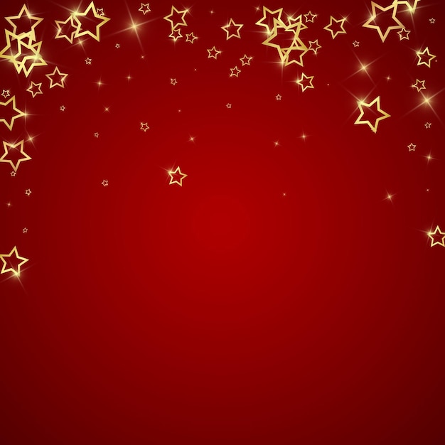 Confeti de estrellas brillantes de oro