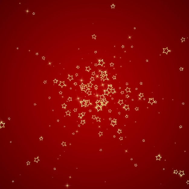 Confeti de estrellas brillantes de oro