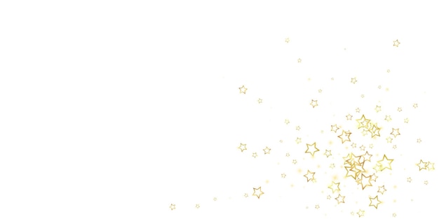 Confeti de estrellas brillantes de oro