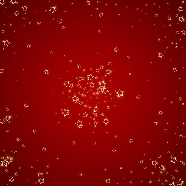 Confeti de estrellas brillantes de oro