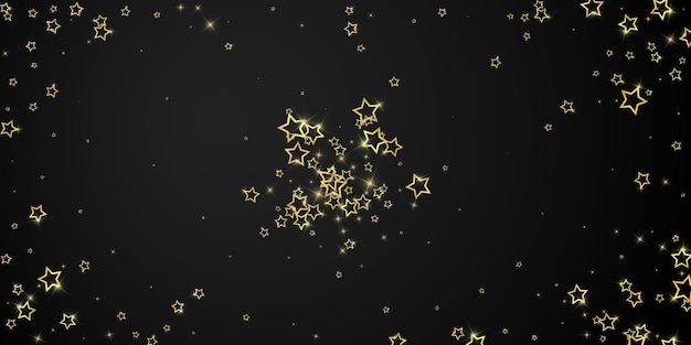 Confeti de estrellas brillantes de oro