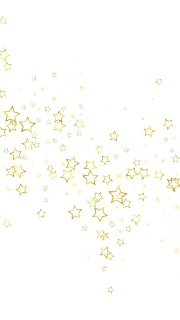 Confeti de estrellas brillantes de oro