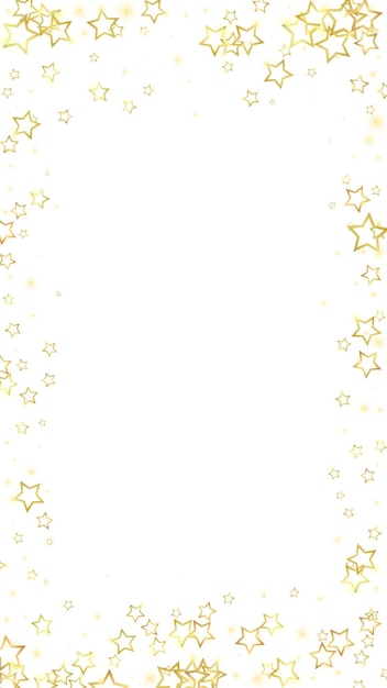 Confeti de estrellas brillantes de oro