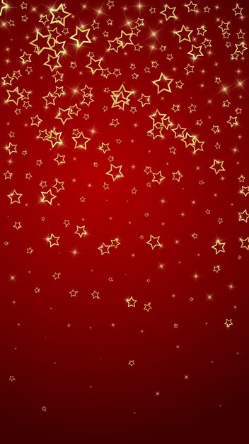 Confeti de estrellas brillantes de oro