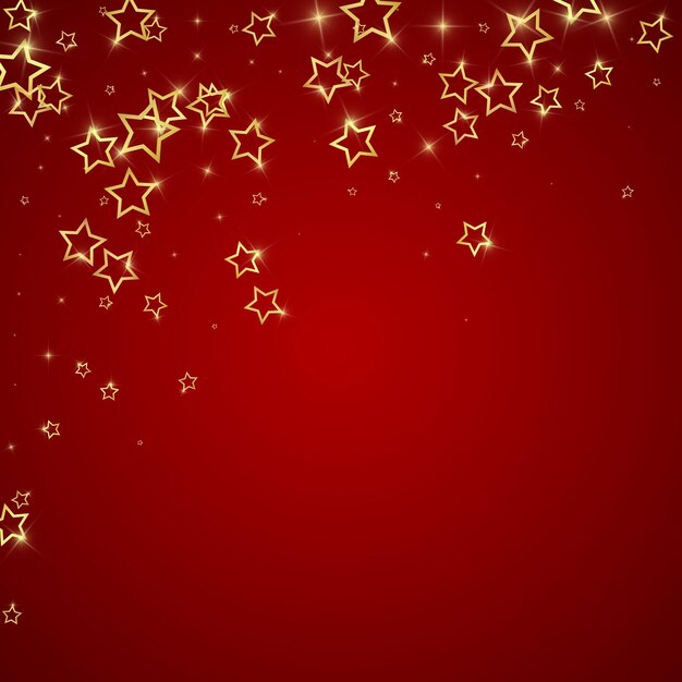 Confeti de estrellas brillantes de oro