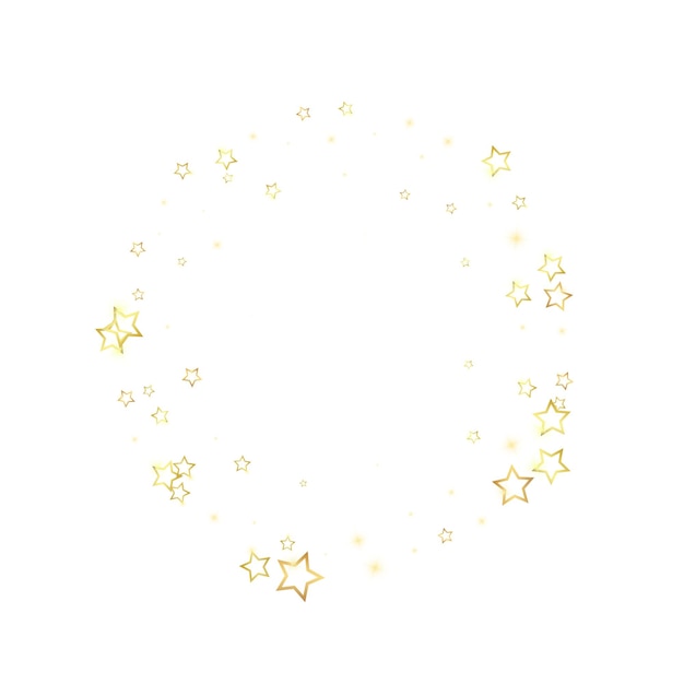 Confeti de estrellas brillantes de oro