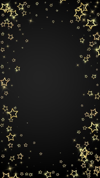 Confeti de estrellas brillantes de oro