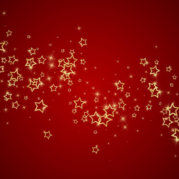 Confeti de estrellas brillantes de oro