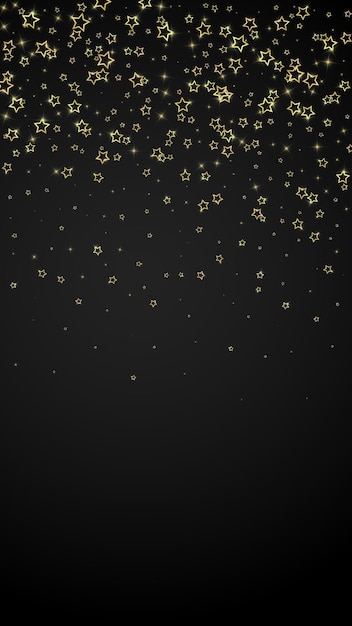 Confeti de estrellas brillantes de oro