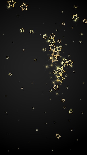 Confeti de estrellas brillantes de oro