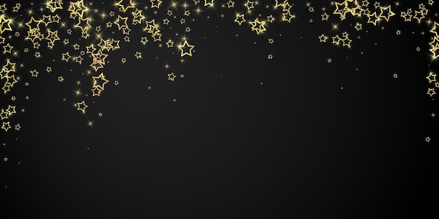 Confeti de estrellas brillantes de oro