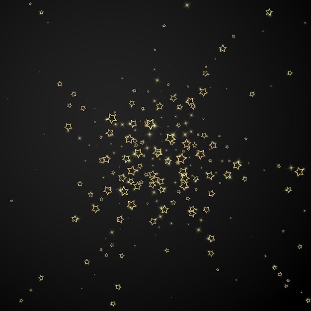 Confeti de estrellas brillantes de oro
