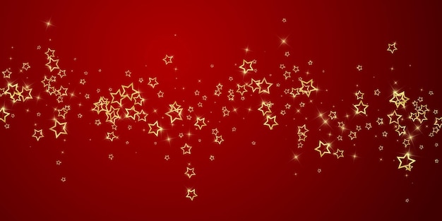 Confeti de estrellas brillantes de oro