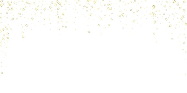 Confeti de estrellas brillantes de oro