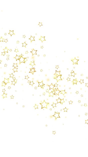Confeti de estrellas brillantes de oro