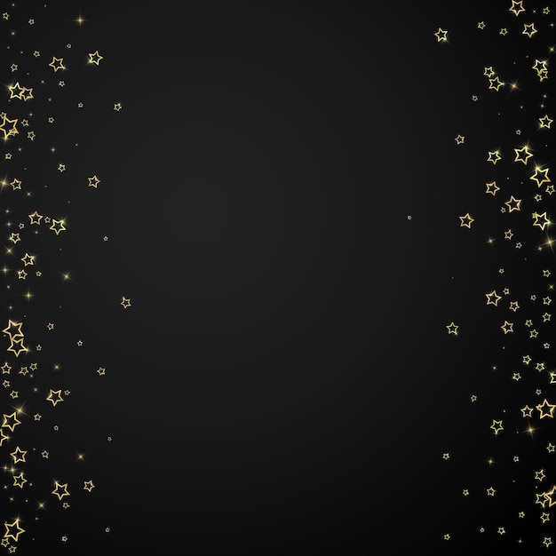 Confeti de estrellas brillantes de oro